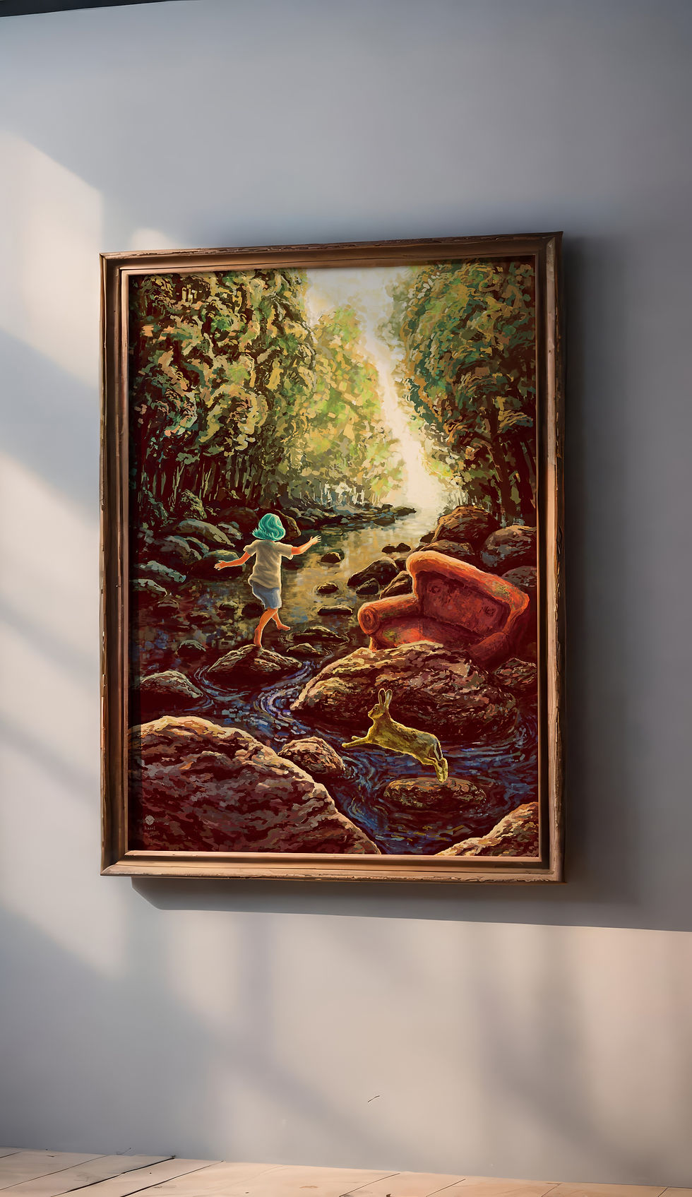 Thumbnail: Kunstdruck On Scottish Waters – Art Print Flusslandschaft | Verträumtes Wandbild