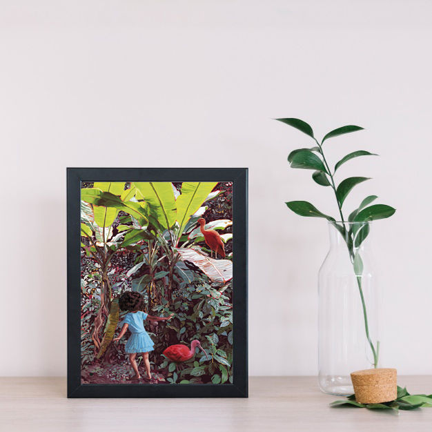 Miniaturbild: Kunstdruck Jungle Walk – Art Print Dschungel | Frisches Wandbild