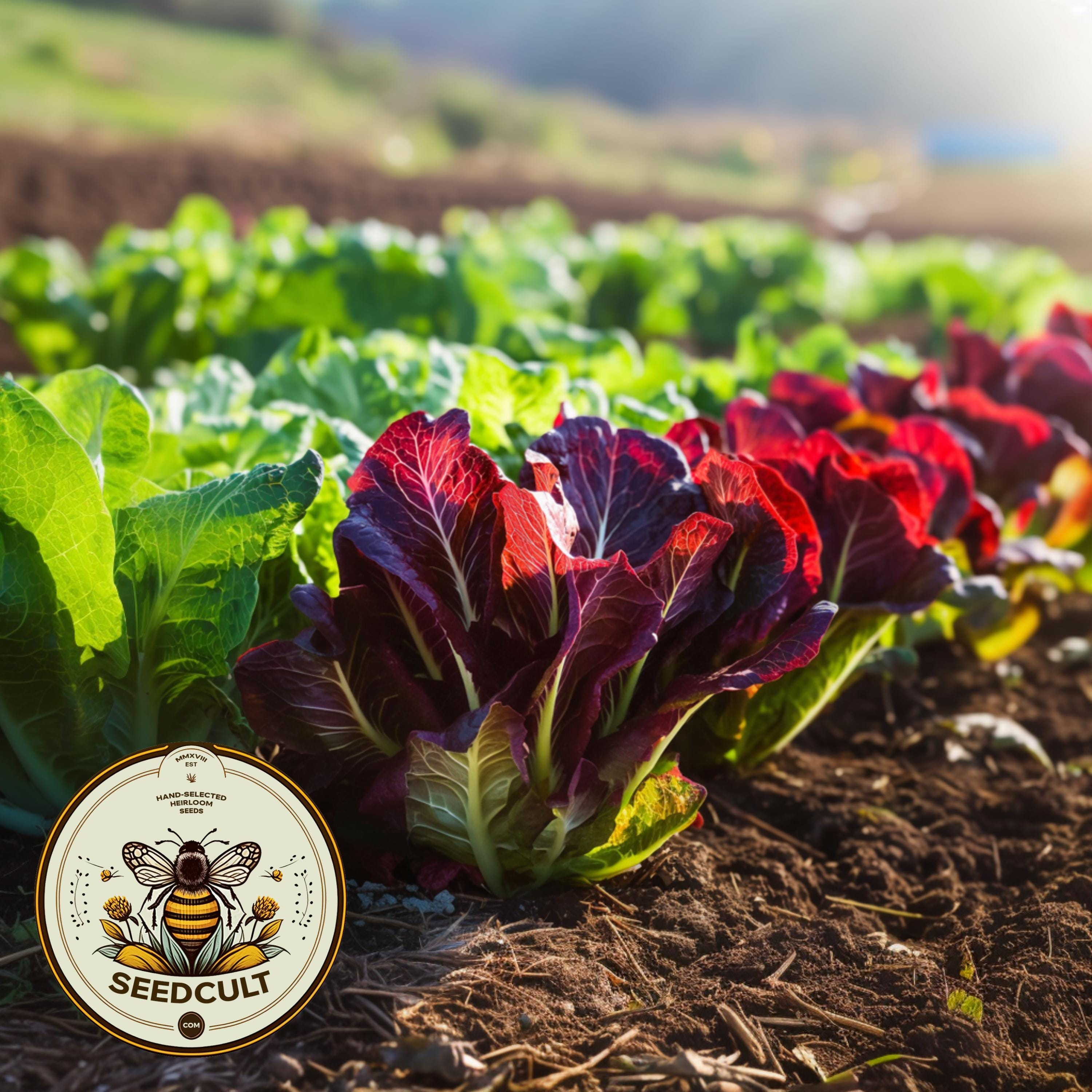 Super Red Romaine Lettuce Seeds, Bulk Lactuca Sativa LC063C