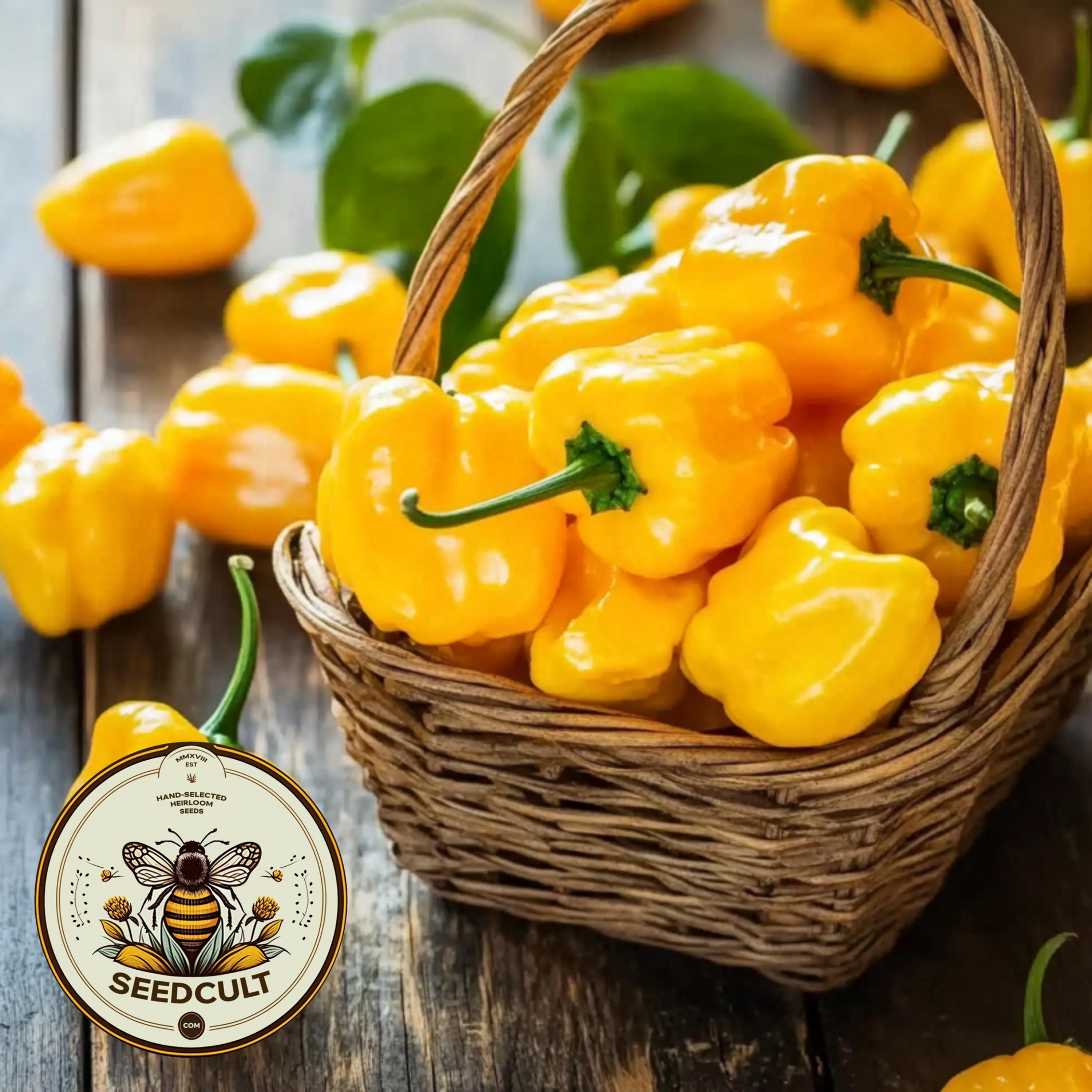 Yellow Habanero Pepper Seeds, Capsicum Annuum CH3425