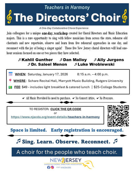 Join Teachers in Harmony: The Directors' Choir