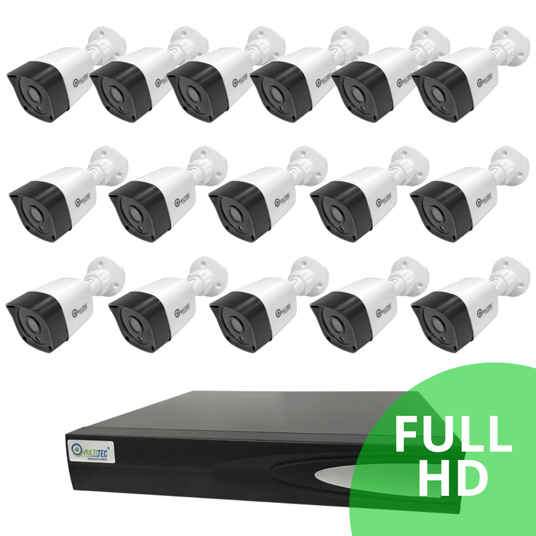 KIT 16 Câmeras HD FULL Multitec + Incluso Mão de Obra