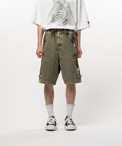 Maison MIHARA YASUHIRO/ミハラヤスヒロ】Cotton Satin Cargo Shorts