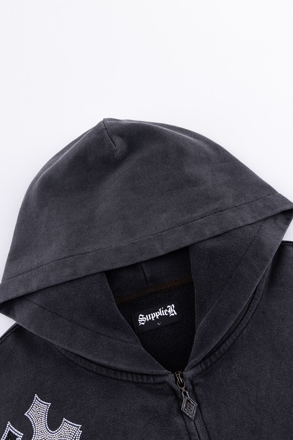 サムネイル： 【SUPPLIER / サプライヤー】Multiple Cross Rhinestone Zip Hoodie