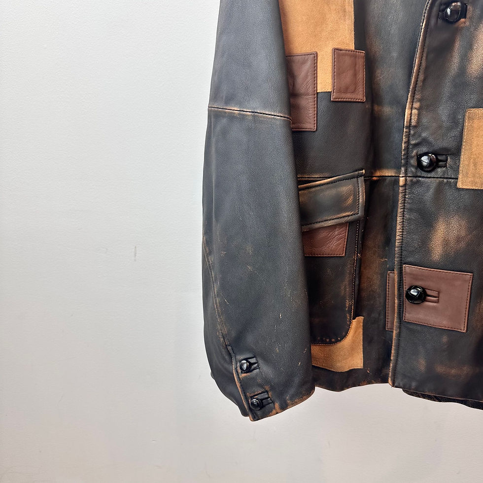 サムネイル： doublet【ダブレット】25AW09BL225 PATCHWORK LEATHER JAKET