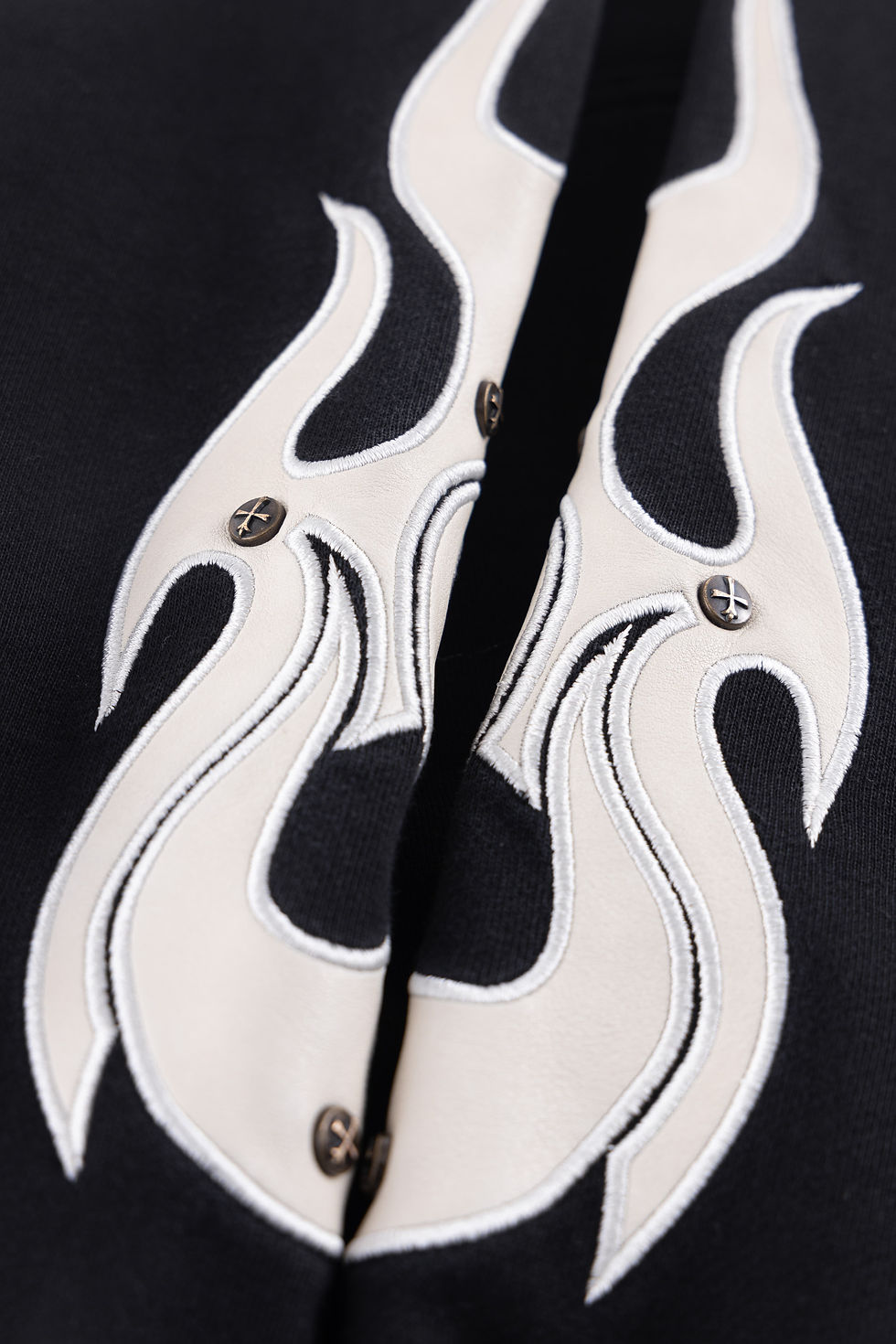サムネイル： 【SUPPLIER/サプライヤー】 Fire Tribal Leather Patch Zip Hoodie