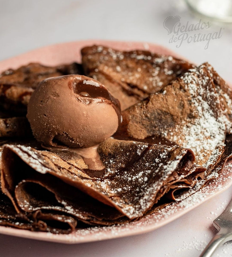 Crepe de chocolate e laranja