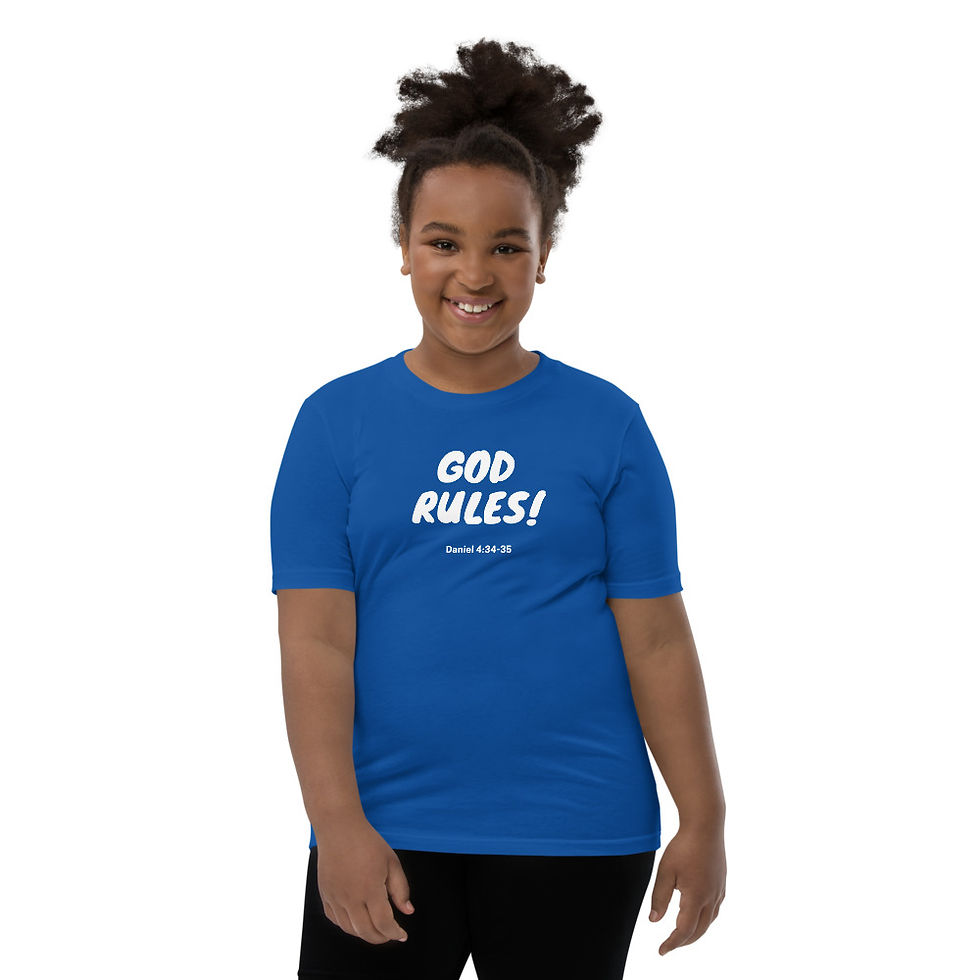 Thumbnail: God Rules Youth Short Sleeve T-Shirt