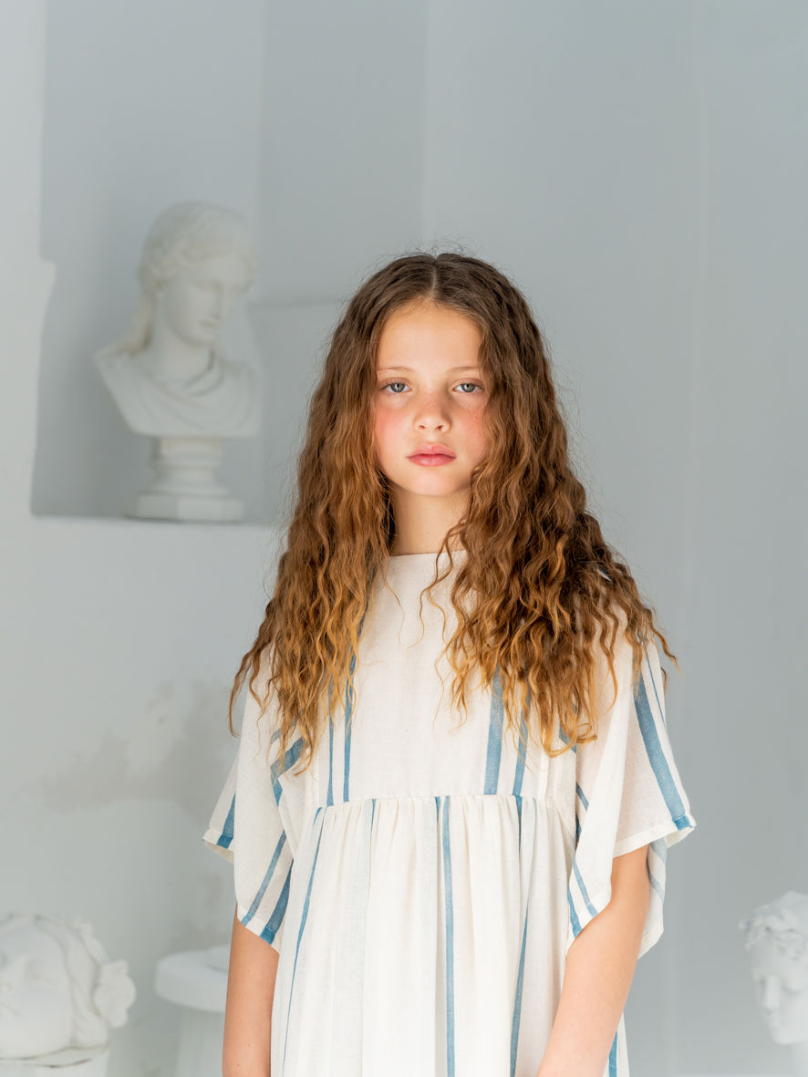 Thumbnail: Blue Double Stripe Dress Hestia