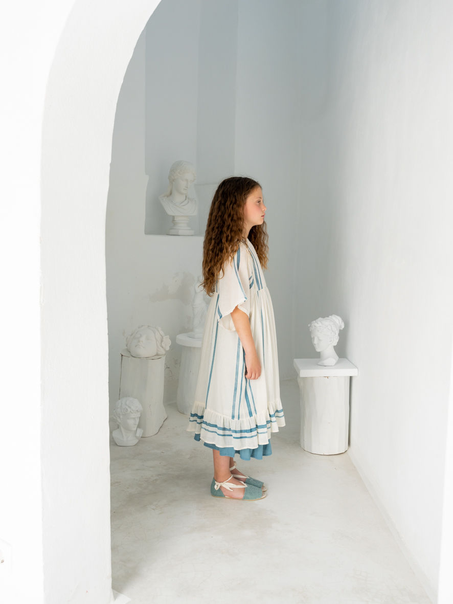 Thumbnail: Blue Double Stripe Dress Hestia