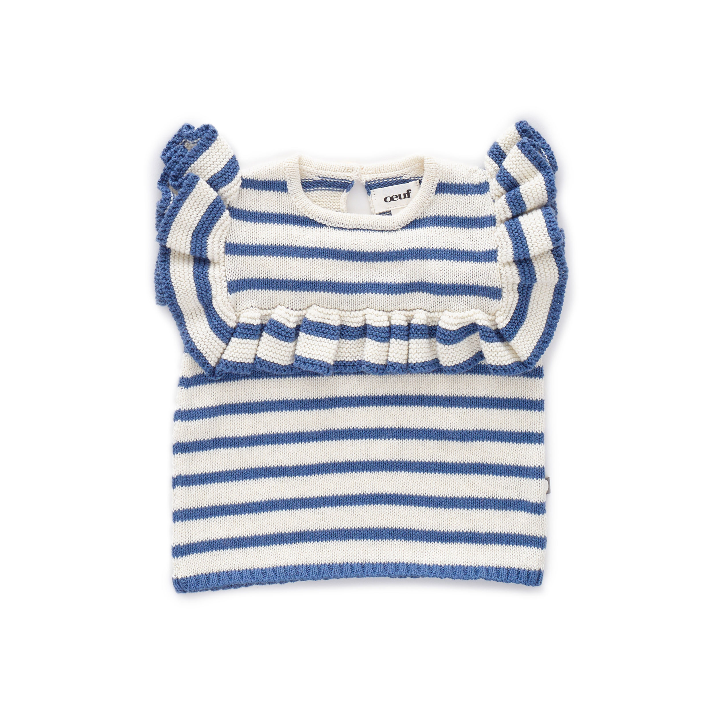 Frou Frou Top- Blue Stripes