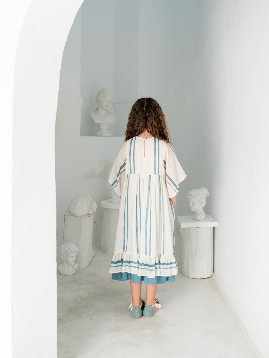 Thumbnail: Blue Double Stripe Dress Hestia