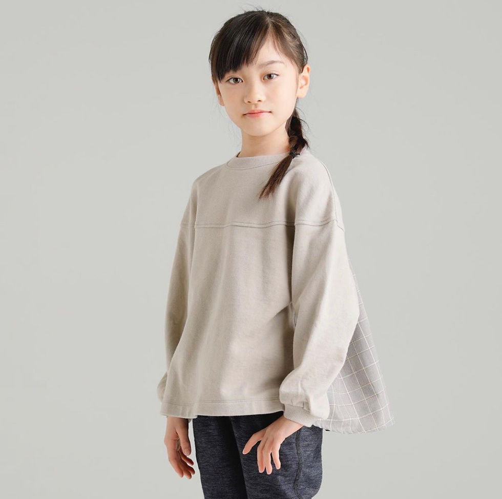 Thumbnail: Check Gather Terry Sweatshirt