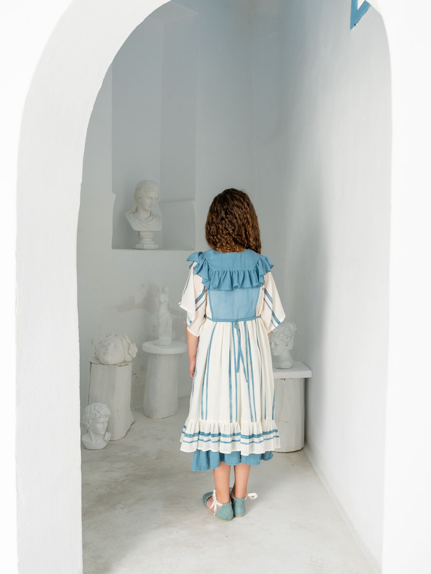 Thumbnail: Blue Double Stripe Dress Hestia