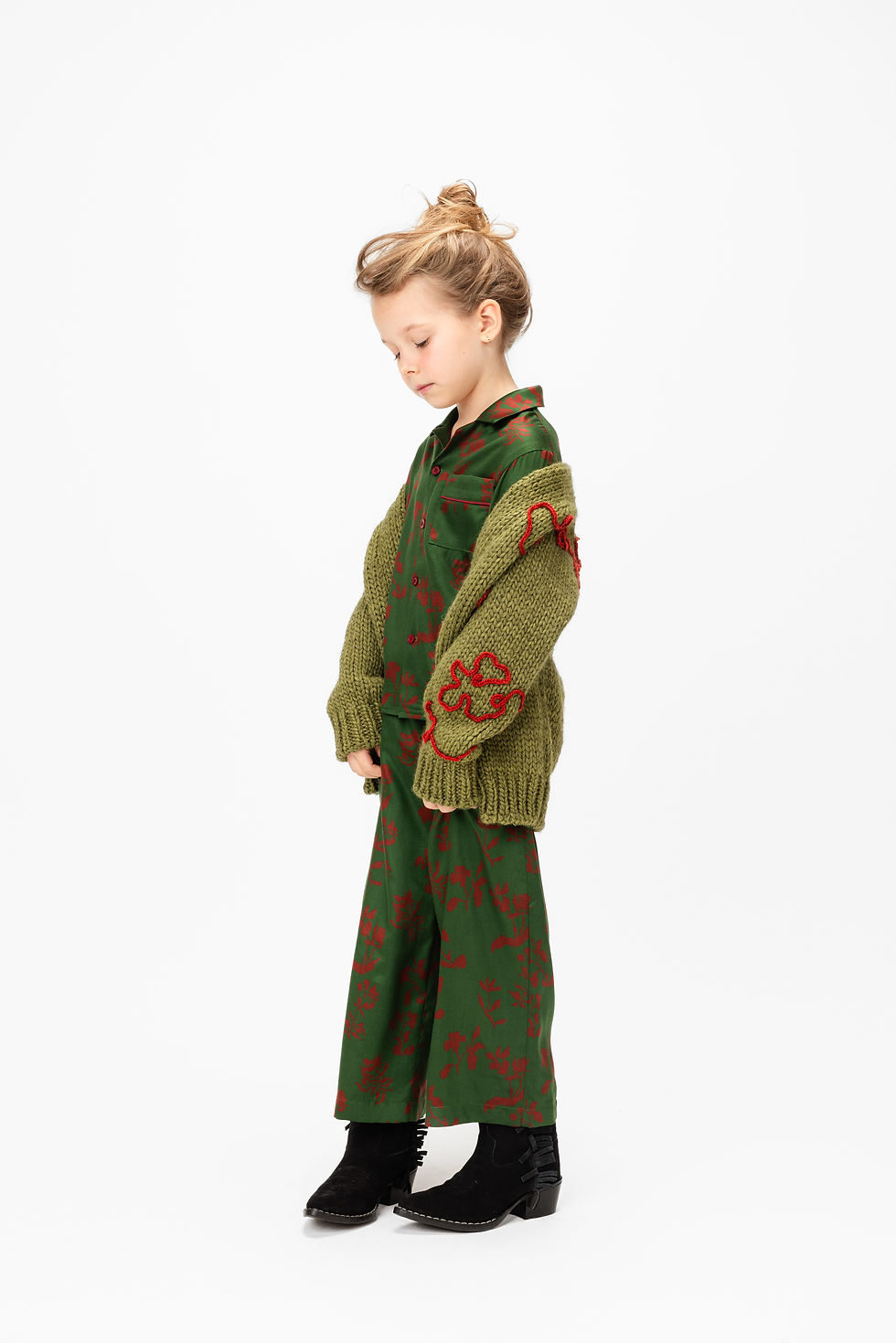 Thumbnail: Viscose Pj Blouse Dale Green & Viscose Pj Pants Dale Green