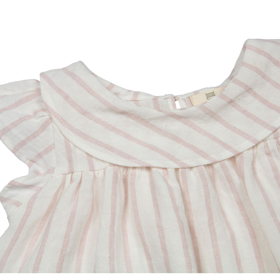 Thumbnail: Striped Linen Baby Dress