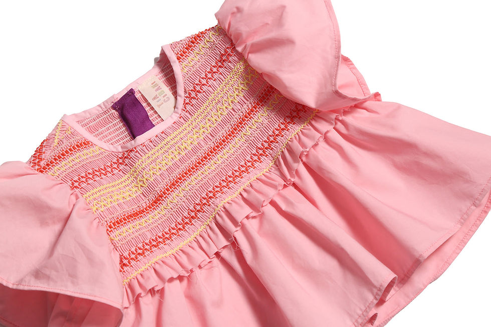 Thumbnail: Baby Sofia Smocked - Shrimp