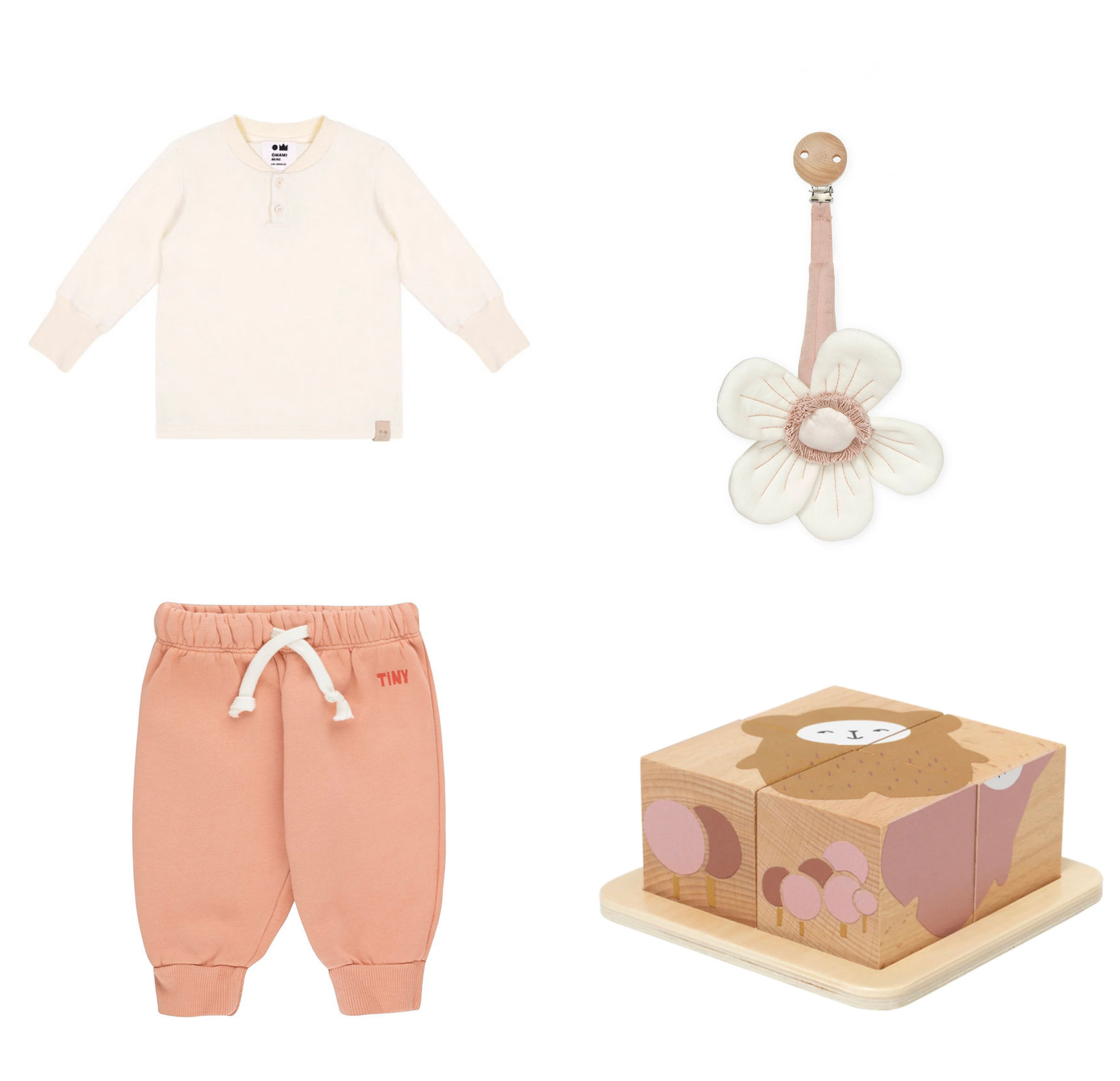 Jersey Henely With Solid Baby SweatpantsGift Set