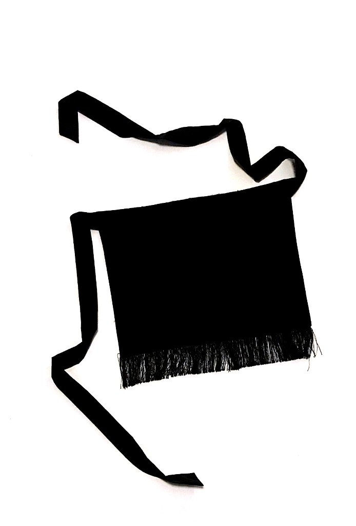 Thumbnail: Long Robe W/ a Side Fringe & Raw Egdes