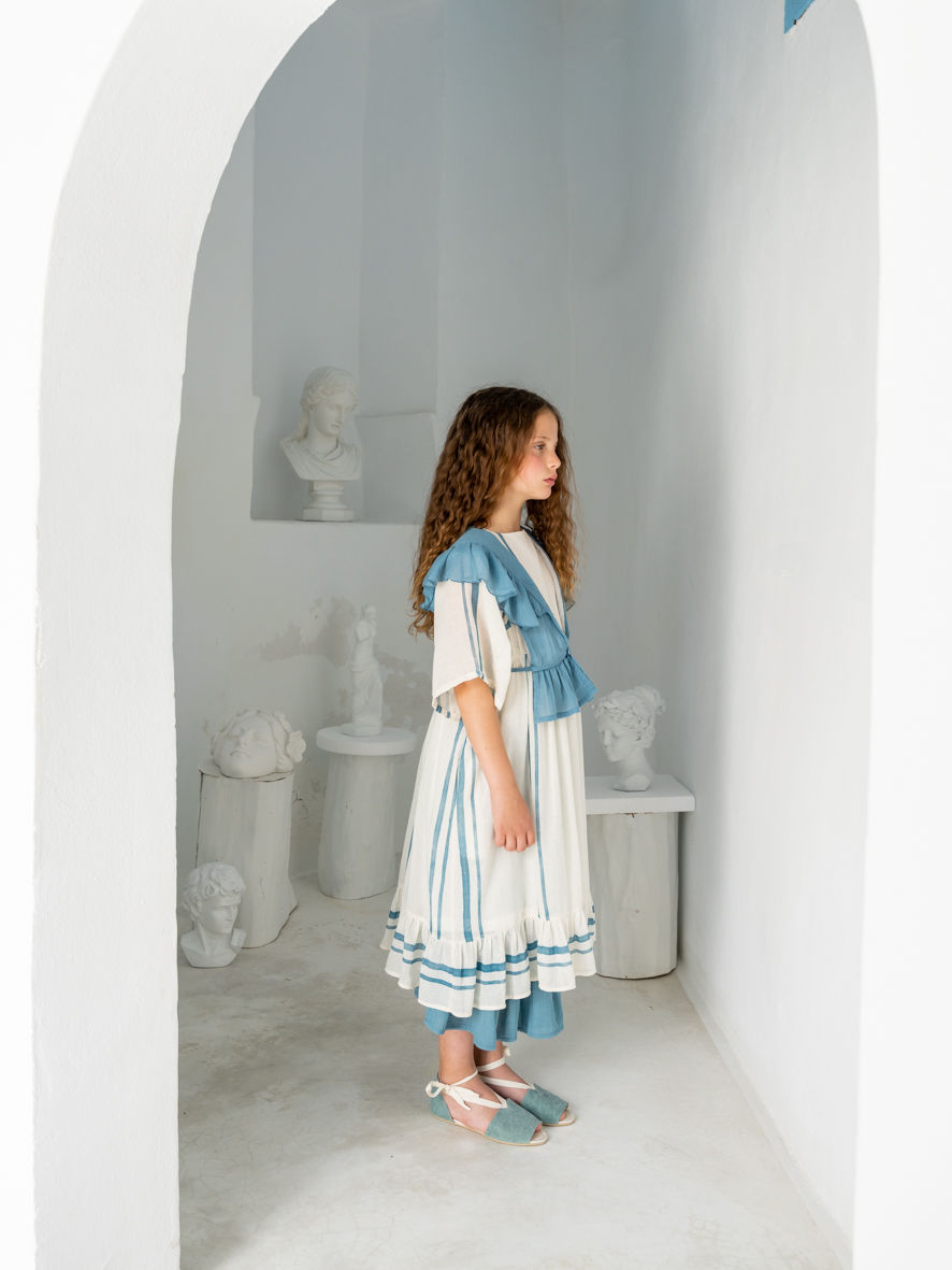 Thumbnail: Blue Double Stripe Dress Hestia