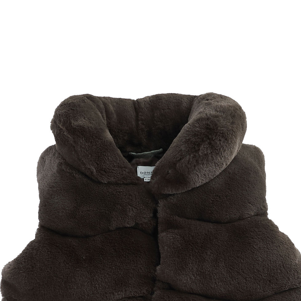 Thumbnail: Jane Bodywarmer Forest Brown Teddy