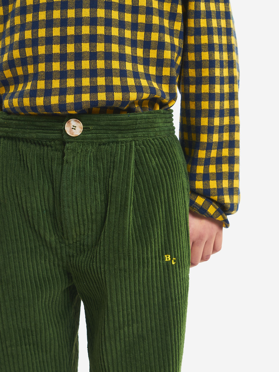 Thumbnail: Cat O'Clock Embroidery Baggy Trousers