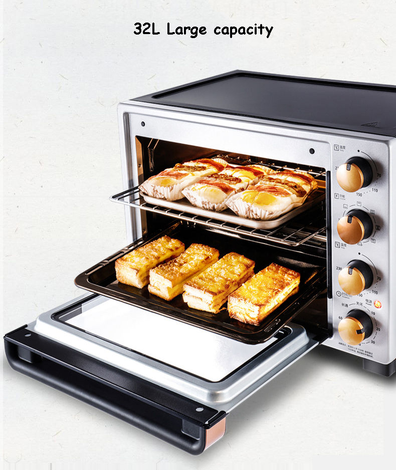 Thumbnail: 32L Pizza Oven Household Electric Oven horno electrico Multifunction DIY Cake El