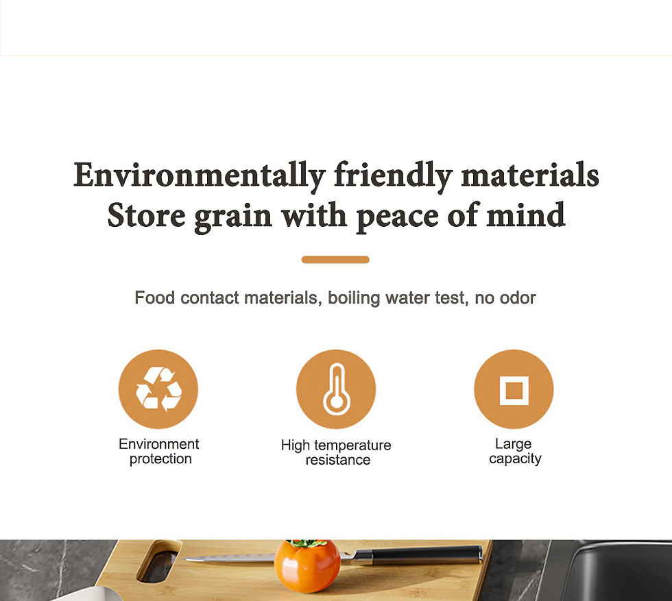 Thumbnail: Insect Proof Moisture Proof Rice Box Grain Sealed Jar Kitchen Container 5/10KG S