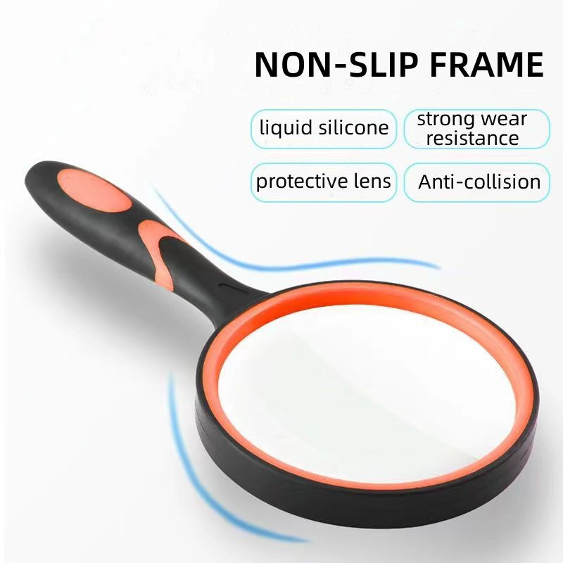 Thumbnail: Handheld Magnifying Glass 10x Kids Seniors Magnifier Reading Exploration Non-Sli