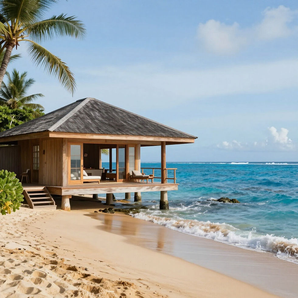 Tropical beach villa in Fiji, Luxury Travel Island Sanctuaries
