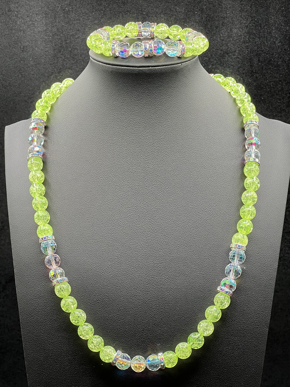 Thumbnail: Cracked Limeade Necklace Set