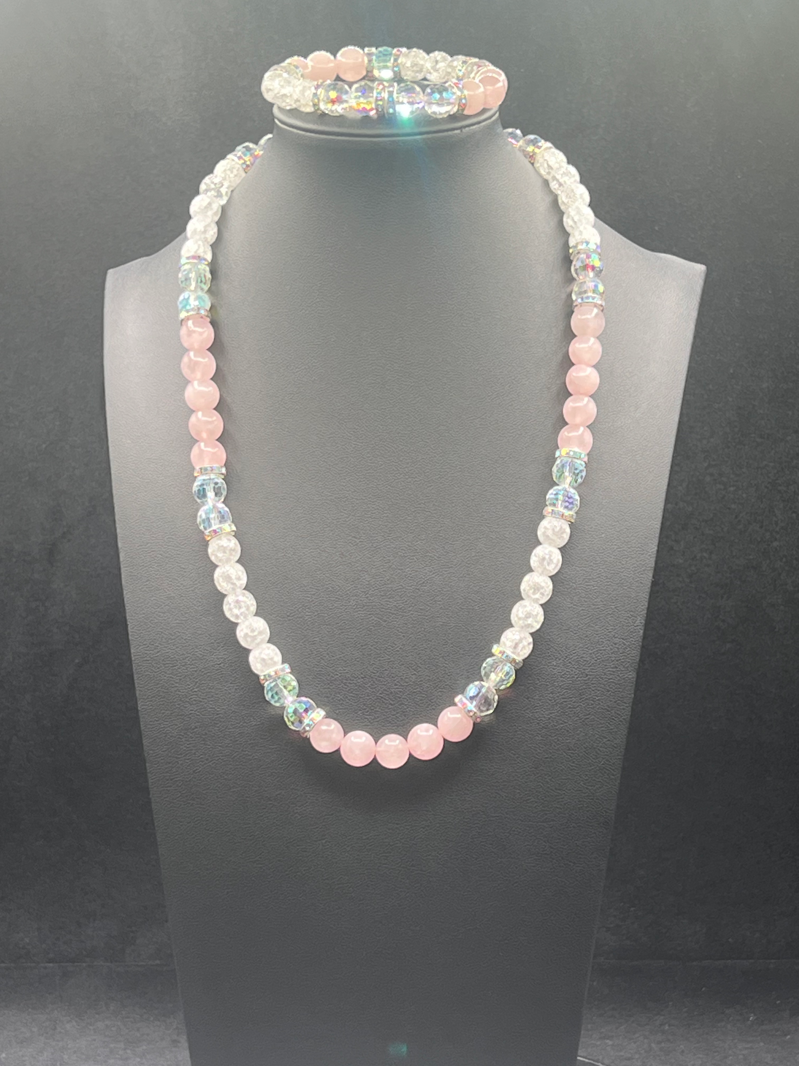 Cracked Quartz & Rose Quartz