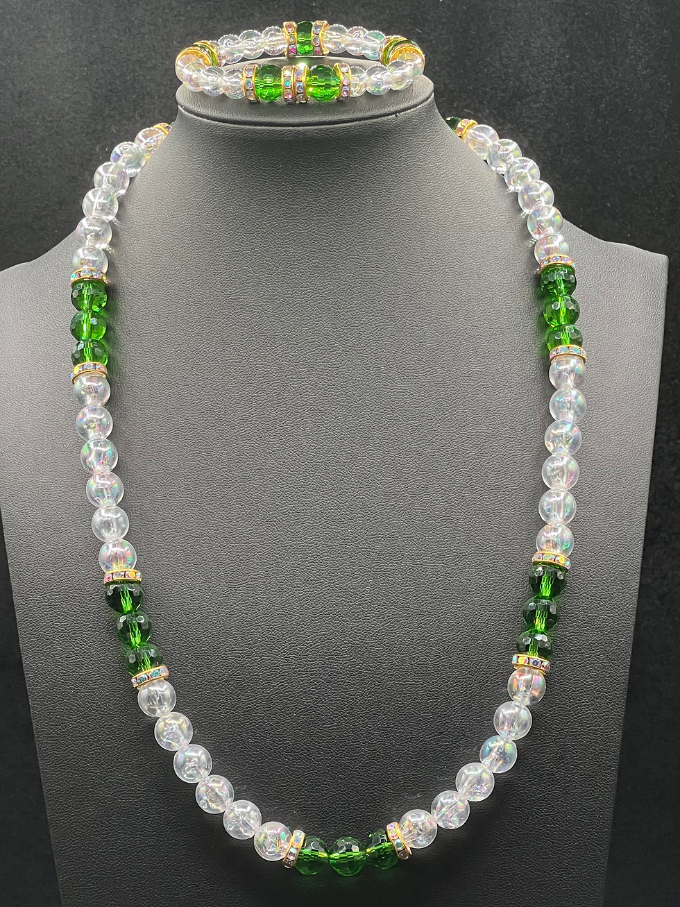 Thumbnail: Emerald Holographic Necklace Set