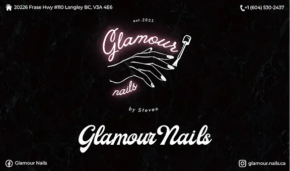 Glamour nails by Steven, nail salon, Langley, Canada