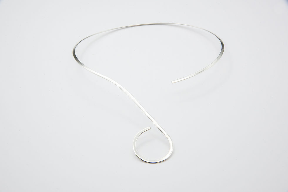 Brazalete de gancho plata artesanal