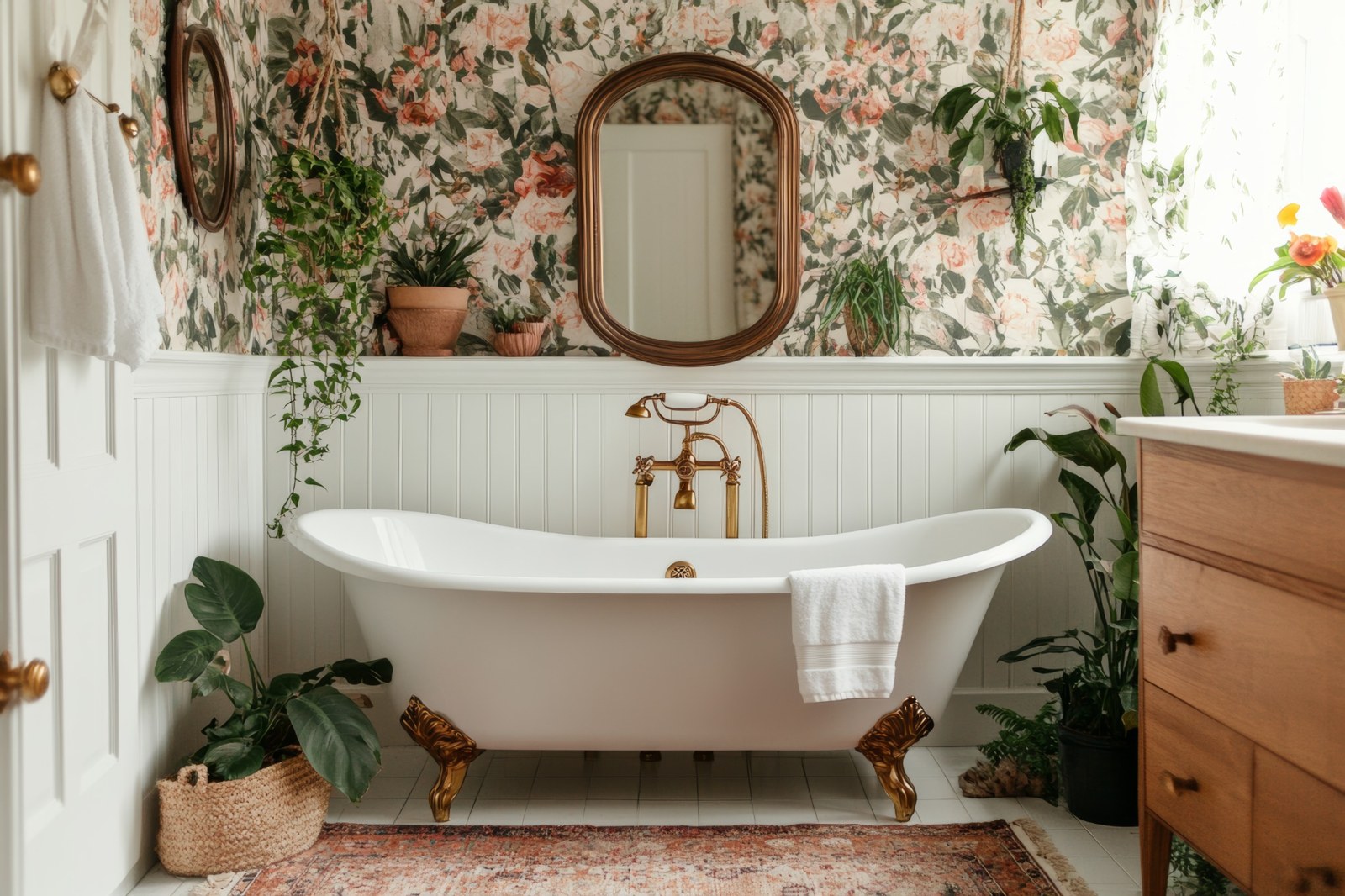 Bathroom wall finishes