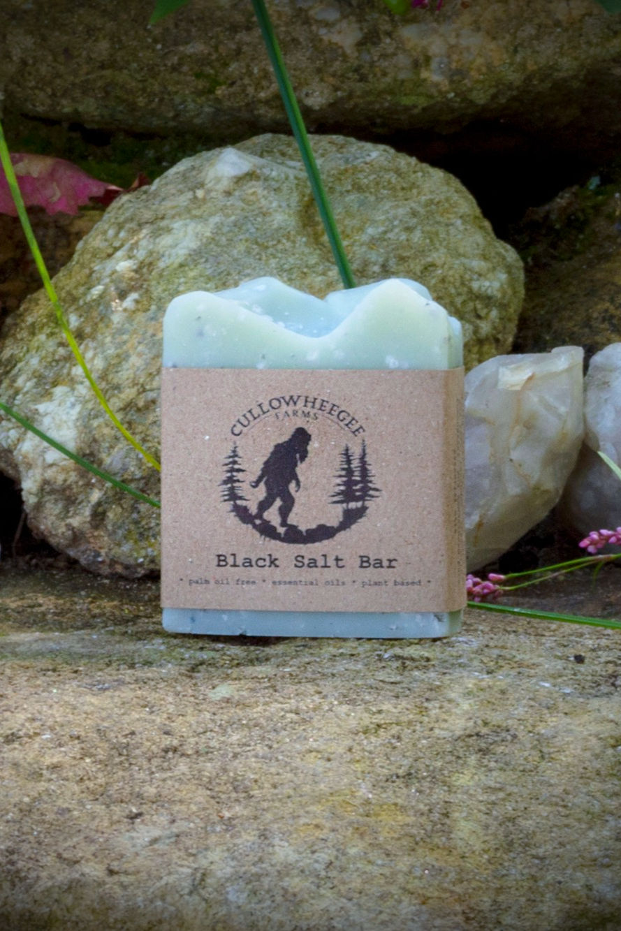 Black Salt natural body soap with sea salt