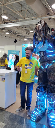 Robô de Led em evento em Foz do Iguaçu