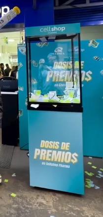 cabine de prêmios com vento para show rural 2027