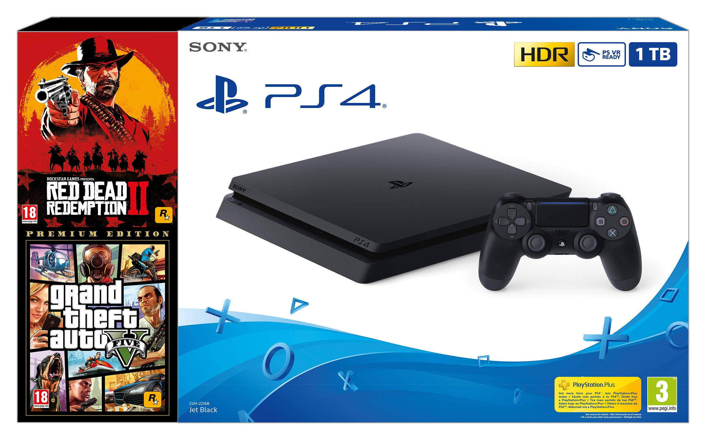 Playstation 4 1 TB + Red Dead Redemption 2 +GTA V