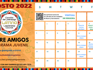 Entre Amigos Calendario de Agosto