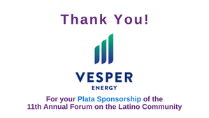 Thank You to Vesper Energy for Sponsoring Our 11th Annual Forum as a Plata Sponsor!