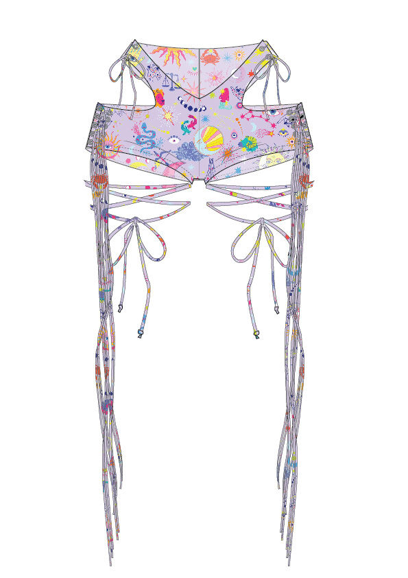 Miniatura: Lace up side shorts