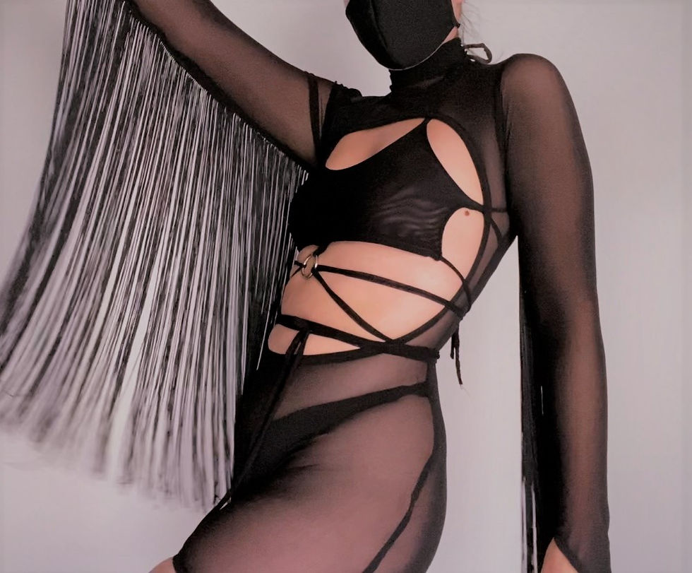 Miniatura: 3 Piece Sheer fringed set (new leopard print options)