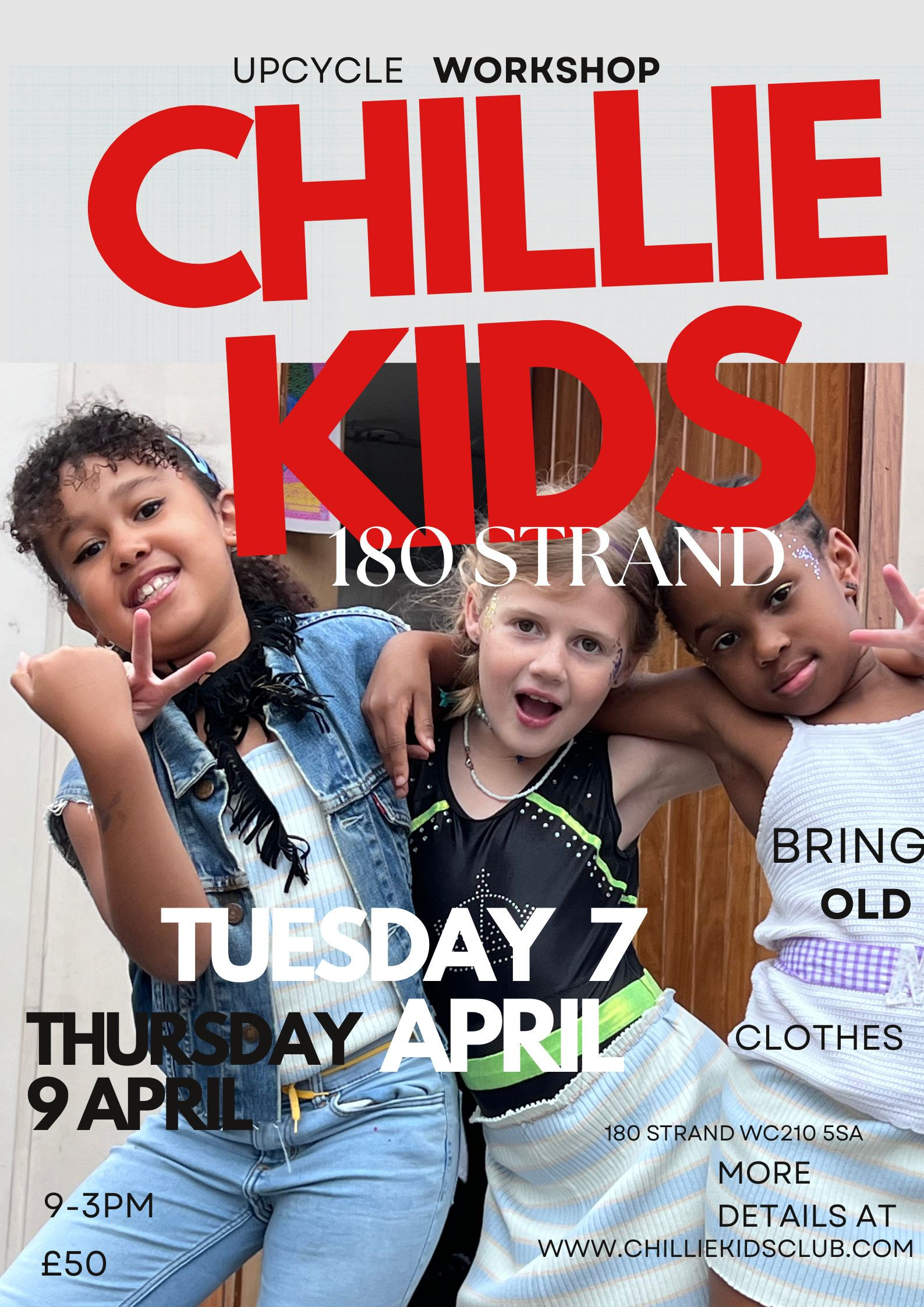 Chillie Kids Club 180 Strand club poster