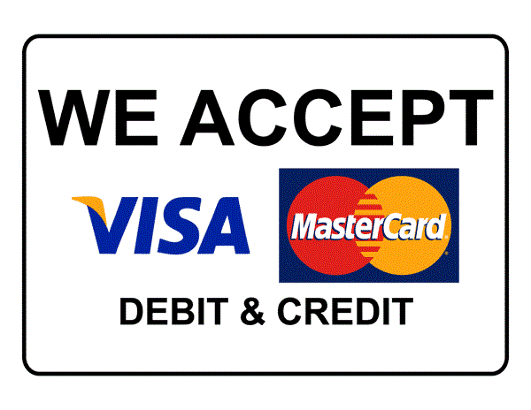 All major credit cards accepted