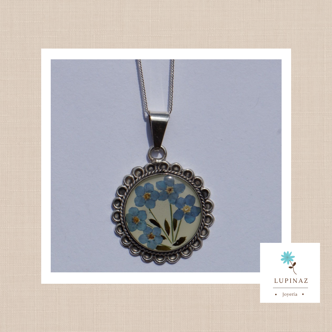 Medallon redondo chimal en plata