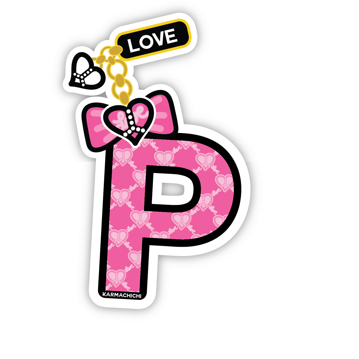 P Gif | Animated | Letter P | pink | Karmachichi
