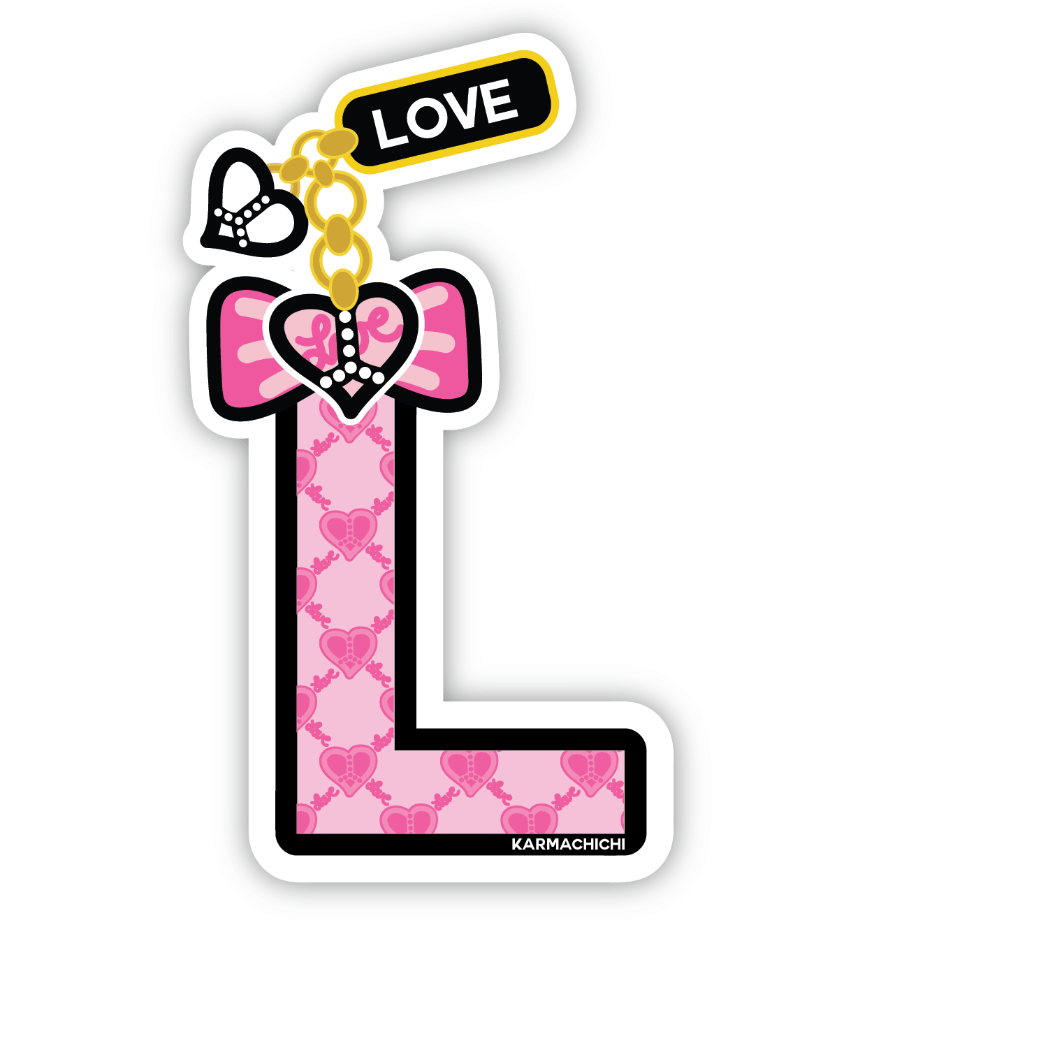 L Gif | Animated | Letter L | pink | Karmachichi
