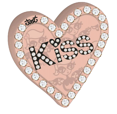 Gif Valentine's Day Kisses Diamond heart charms |Karmachichi Lemon  Zebra Designs